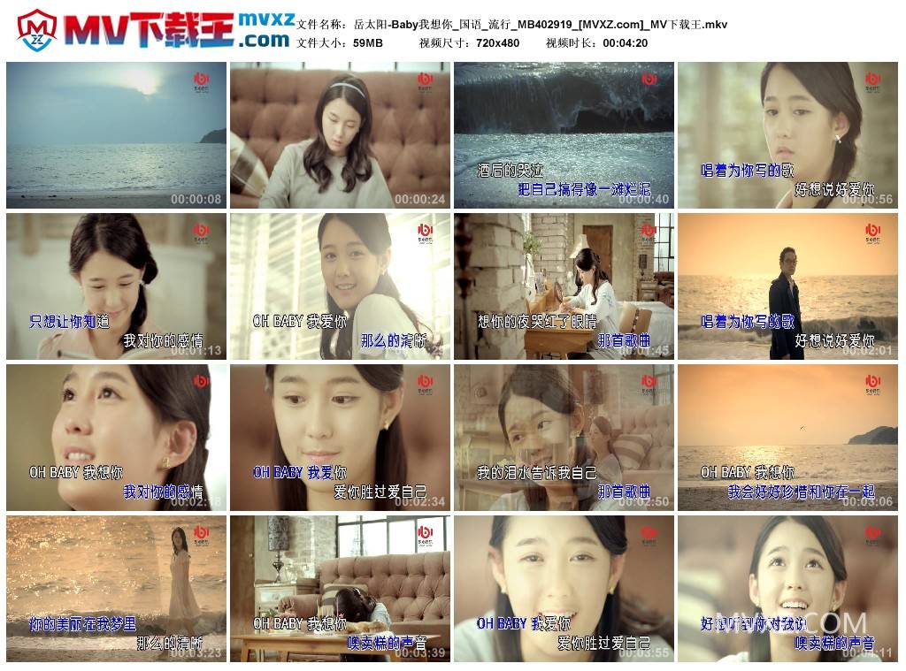 岳太阳-Baby我想你_国语_流行_MB402919